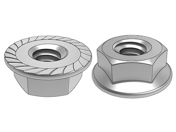 ASME B18.16.4.1 صمولة شفة سداسية (بأسنان غير قابلة للانزلاق)