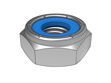 ASME B18.16.6.8 نوع NTM أزرق غير معدني إدراج قفل سداسي صامولة رفيعة