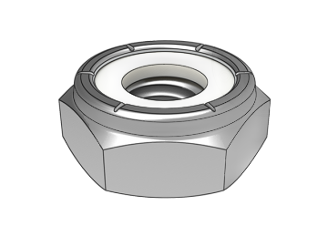 ASME B18.16.6.8 نوع NTM أبيض غير معدني إدراج قفل سداسي صامولة رفيعة