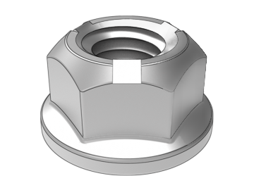 ASME B18.16.6.11 (ضغط من ثلاث نقاط) صواميل قفل شفة سداسية معدنية بالكامل (ضغط ثلاثي النقاط)